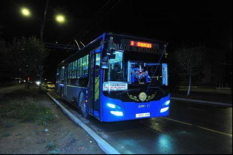 Гурван чиглэлд шөнийн автобус үйлчилж байна